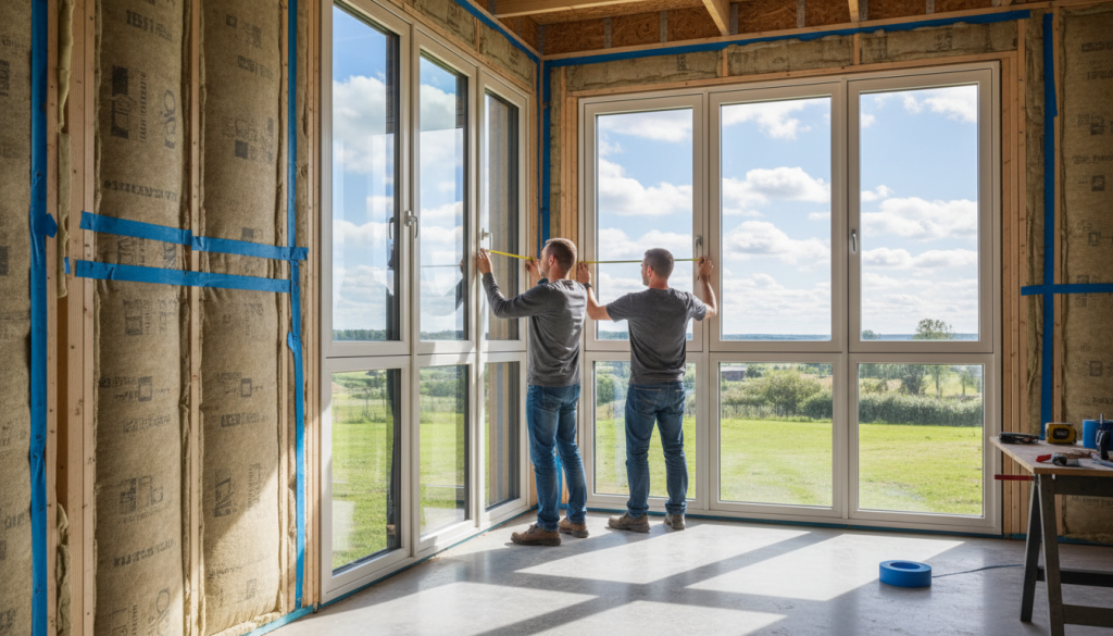 Einbau von Passivhausfenstern