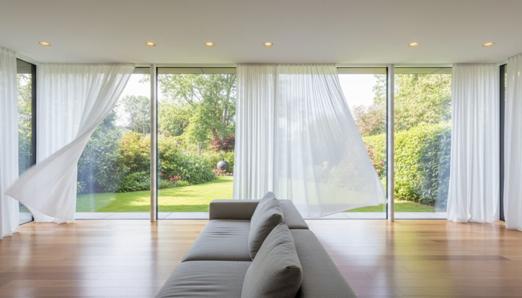 Bodentiefe Kunststofffenster