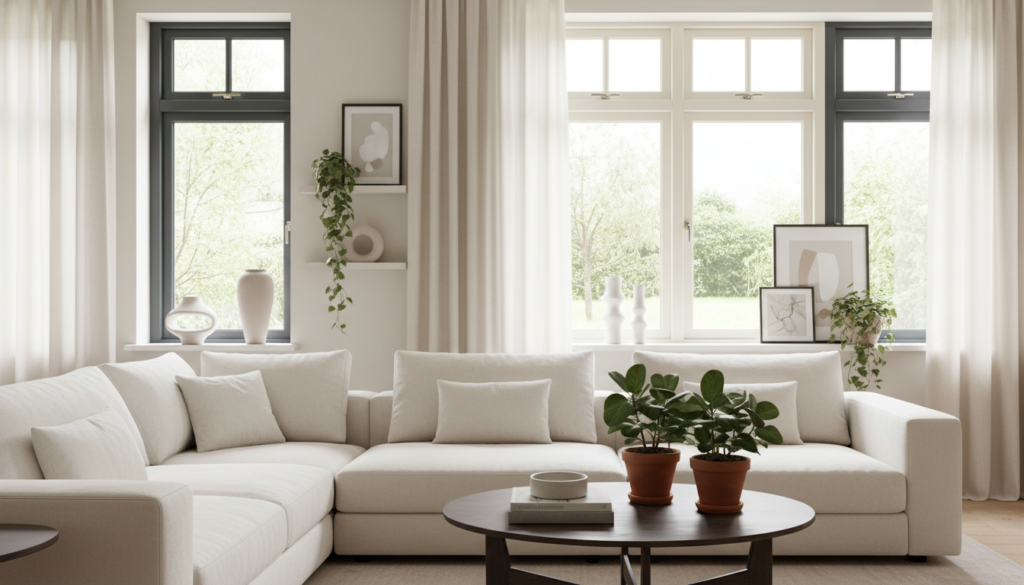 Dekorationsideen für moderne Kunststofffenster