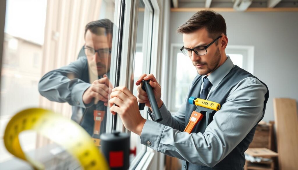 Montagespezialist bei der Arbeit