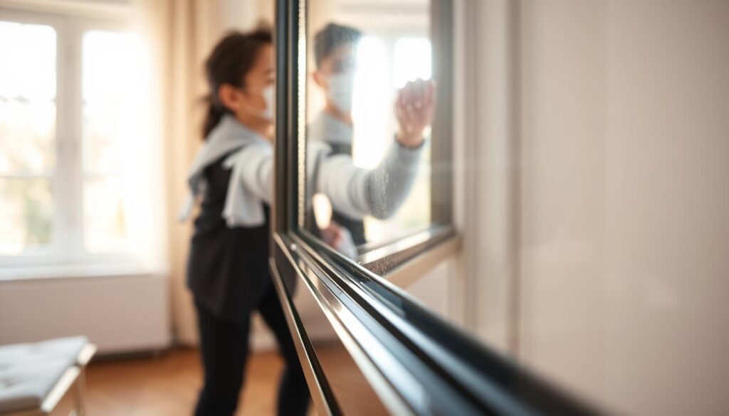 Pflege der Fensterrahmen und Dichtungen für optimale Hygiene