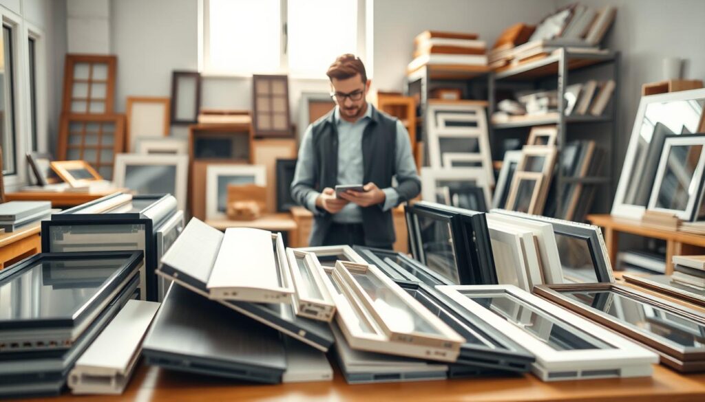 Vergleichsmaterialien für Kunststofffenster