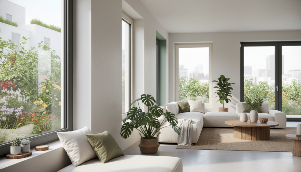 Wohnraumdesign und Energieeffizienz bei Kunststofffenstern